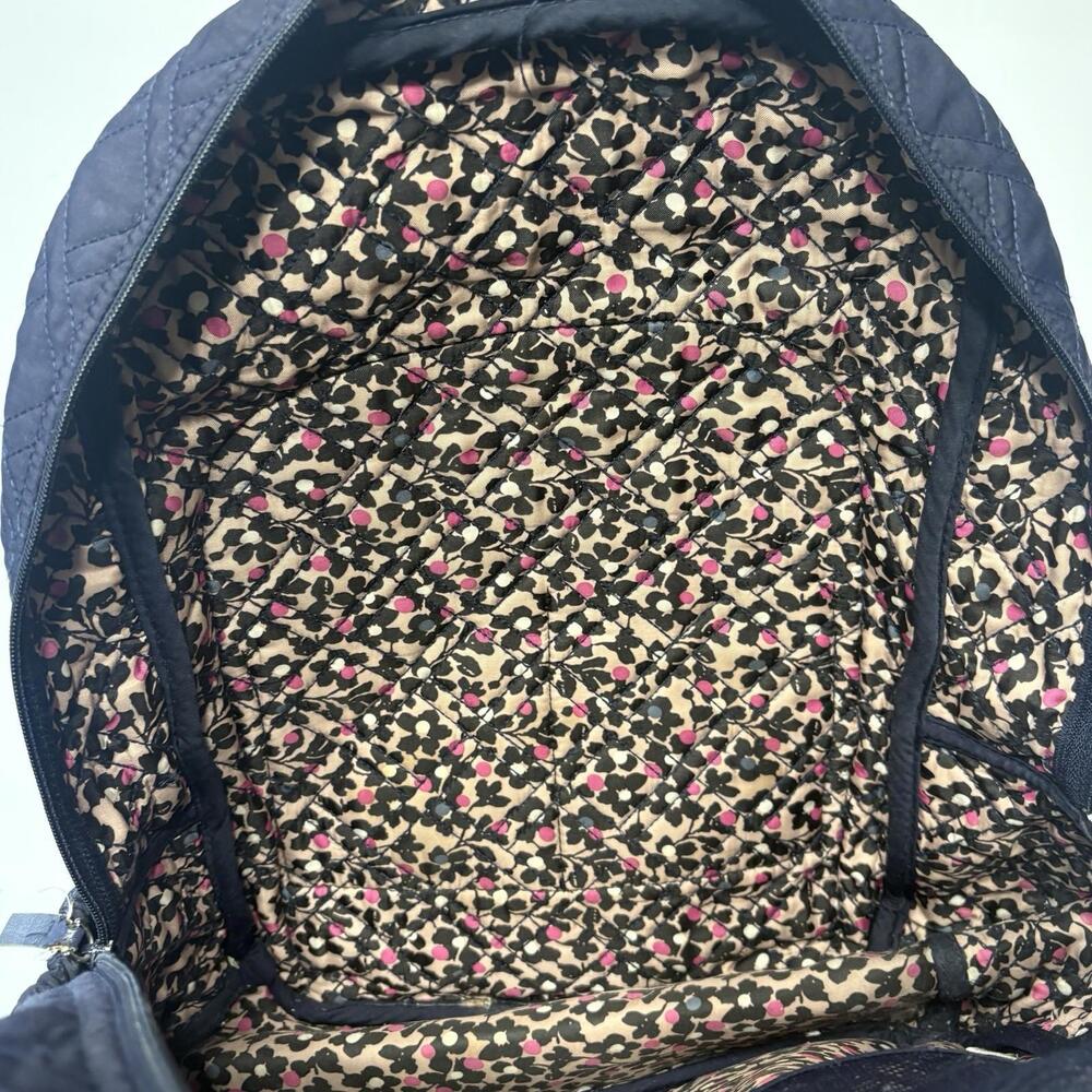Vera Bradley Iconic Campus Backpack – Classic Navy - Picture 10 of 14